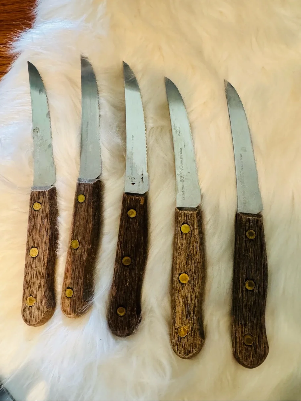VTG Old Homestead Steak/Utility Knife x5 Stainless 4.5” Blade Japan Lifetime VG